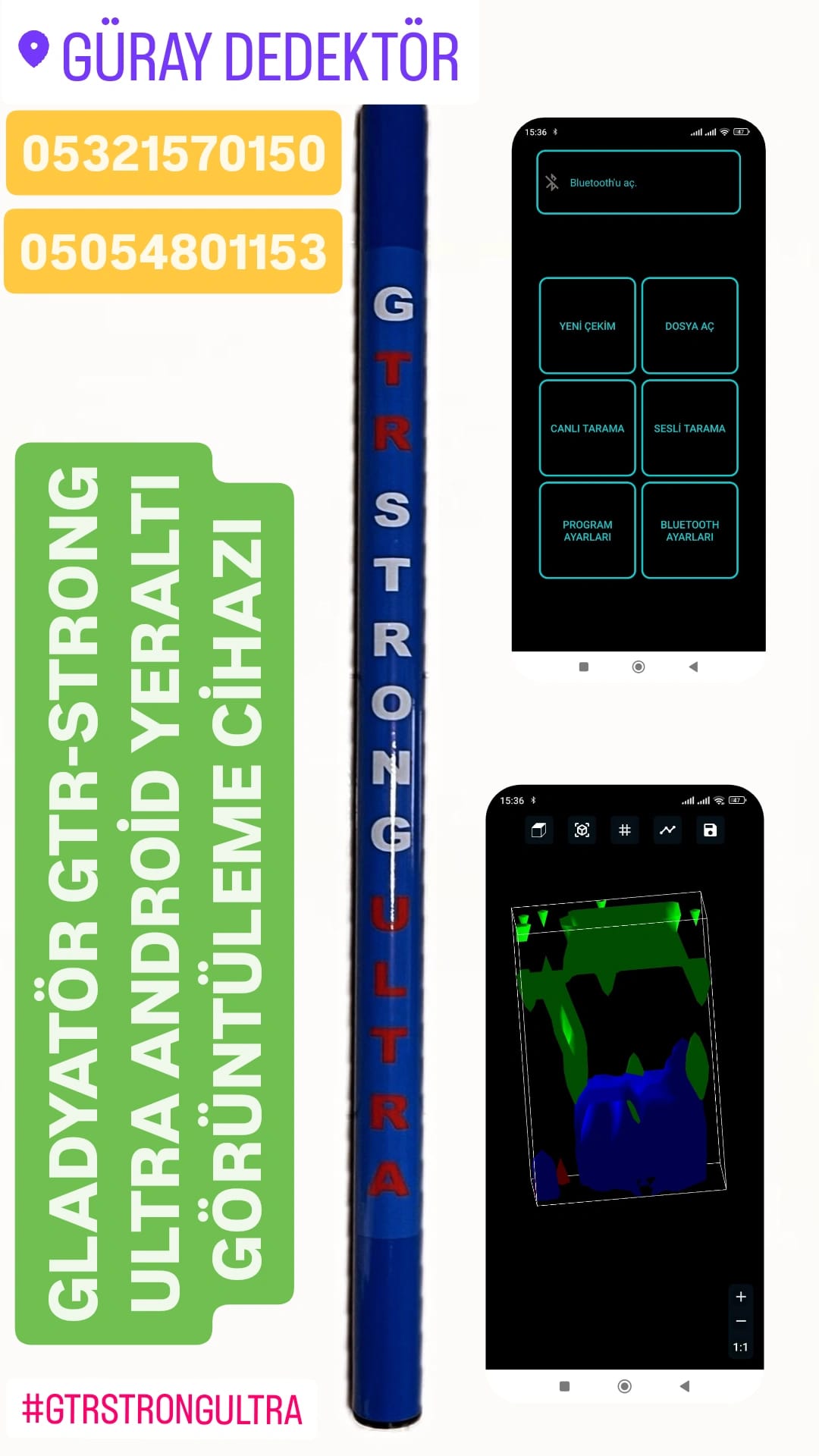 GLADIATOR GTR - STRONG ULTRA ANDROİD YERALTI GÖRÜNTÜLEME CİHAZI